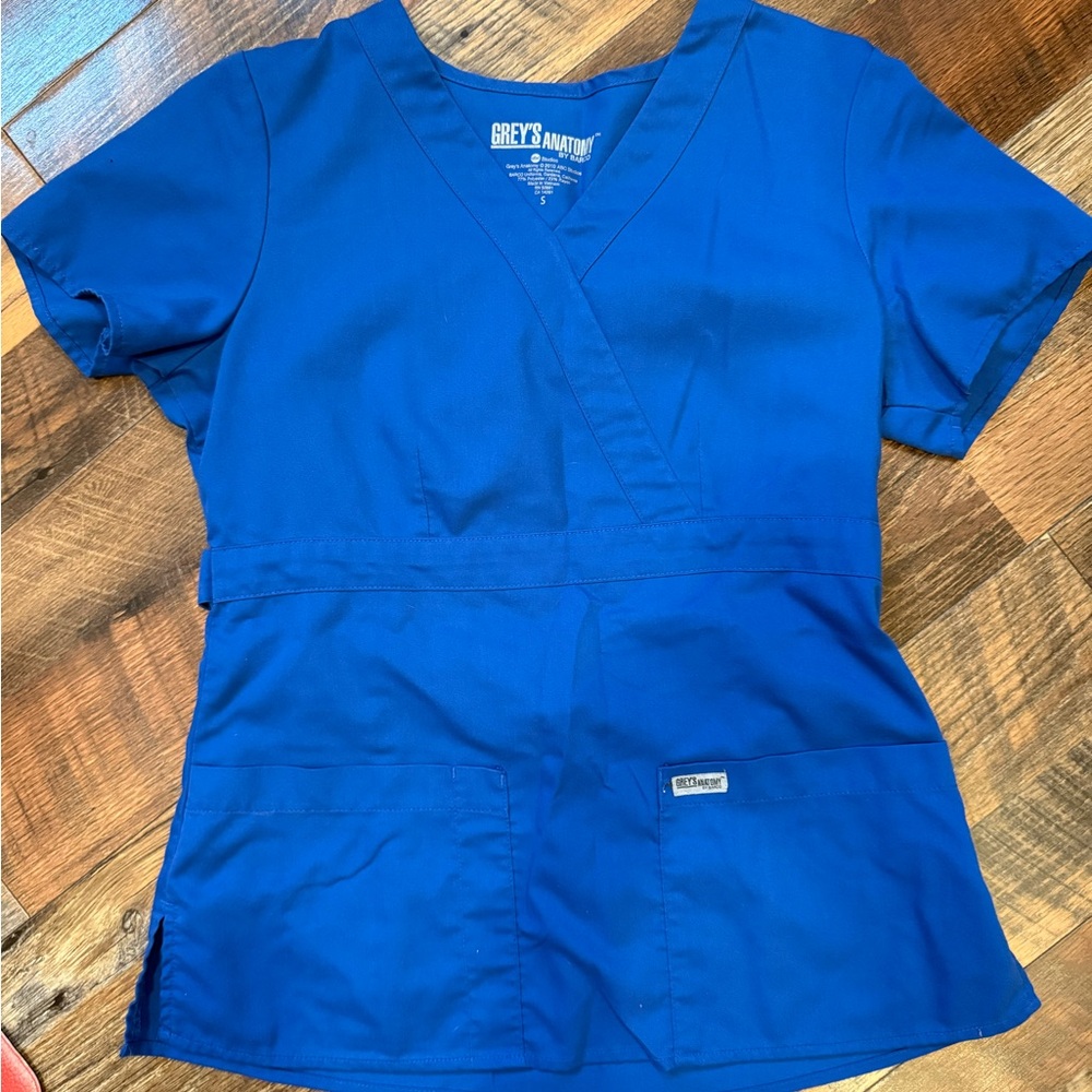 Grey's Anatomy Women's Blue Scrub Top